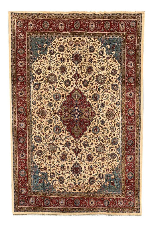 Authentic Hand Knotted Vintage Hamidoun Wool Area Rug 12.0 x 8.10 Ft