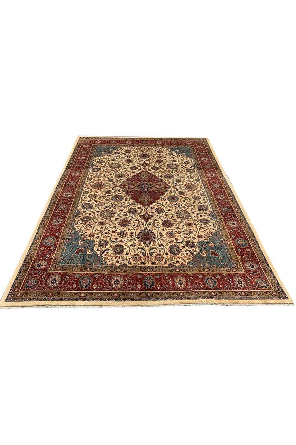 Authentic Hand Knotted Vintage Hamidoun Wool Area Rug 12.0 x 8.10 Ft