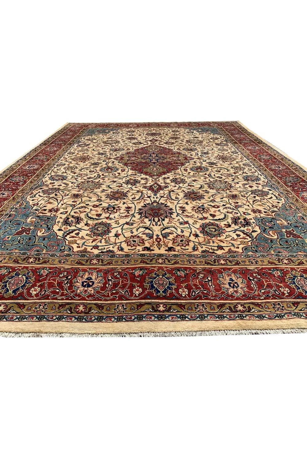 Authentic Hand Knotted Vintage Hamidoun Wool Area Rug 12.0 x 8.10 Ft