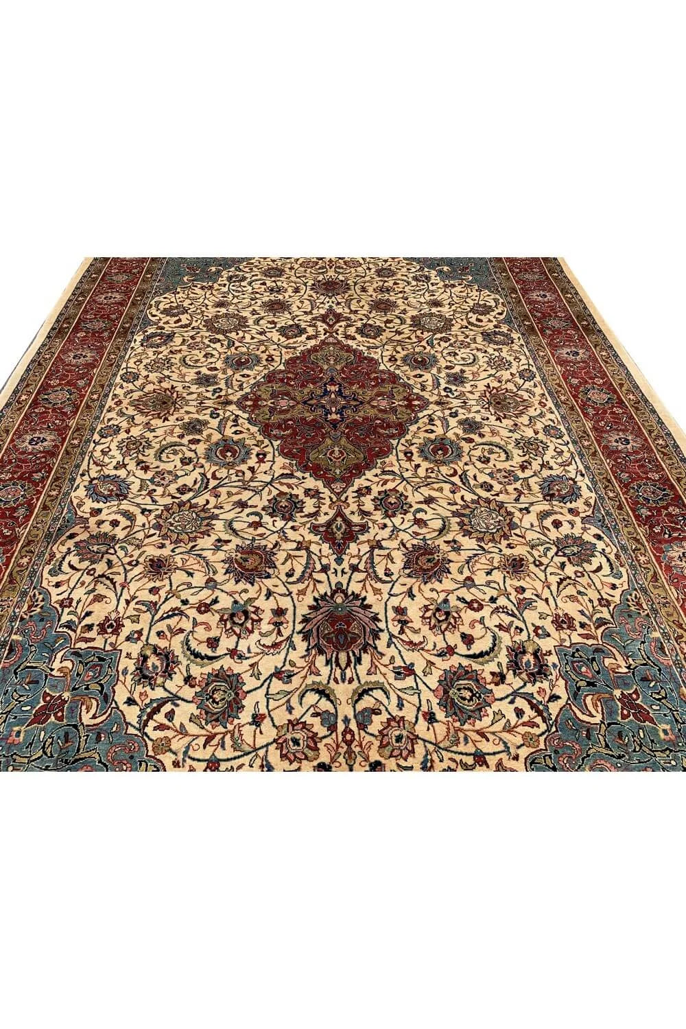 Authentic Hand Knotted Vintage Hamidoun Wool Area Rug 12.0 x 8.10 Ft