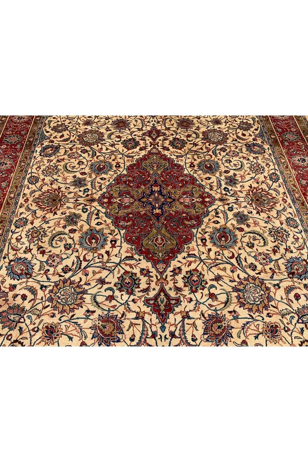 Authentic Hand Knotted Vintage Hamidoun Wool Area Rug 12.0 x 8.10 Ft