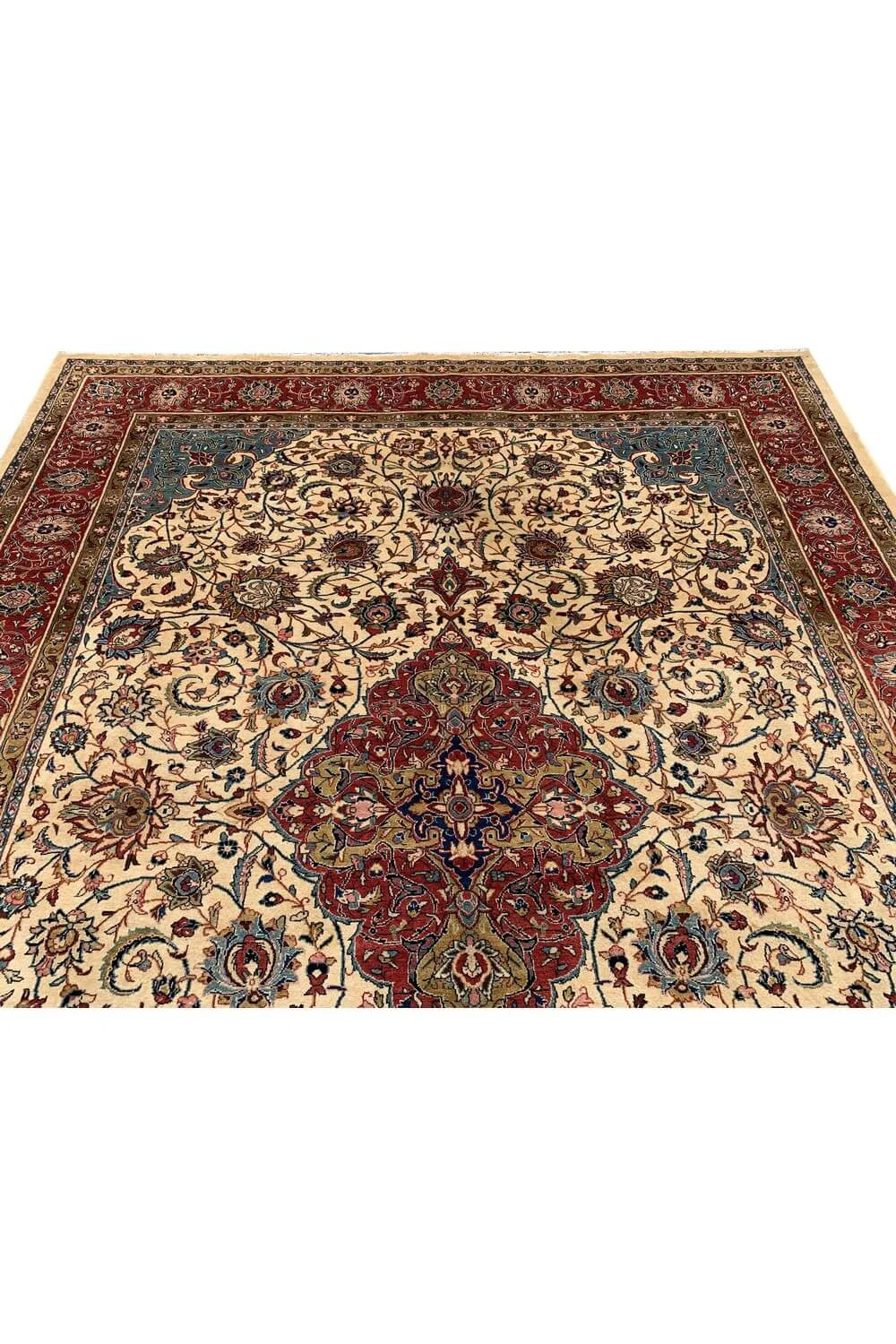 Authentic Hand Knotted Vintage Hamidoun Wool Area Rug 12.0 x 8.10 Ft