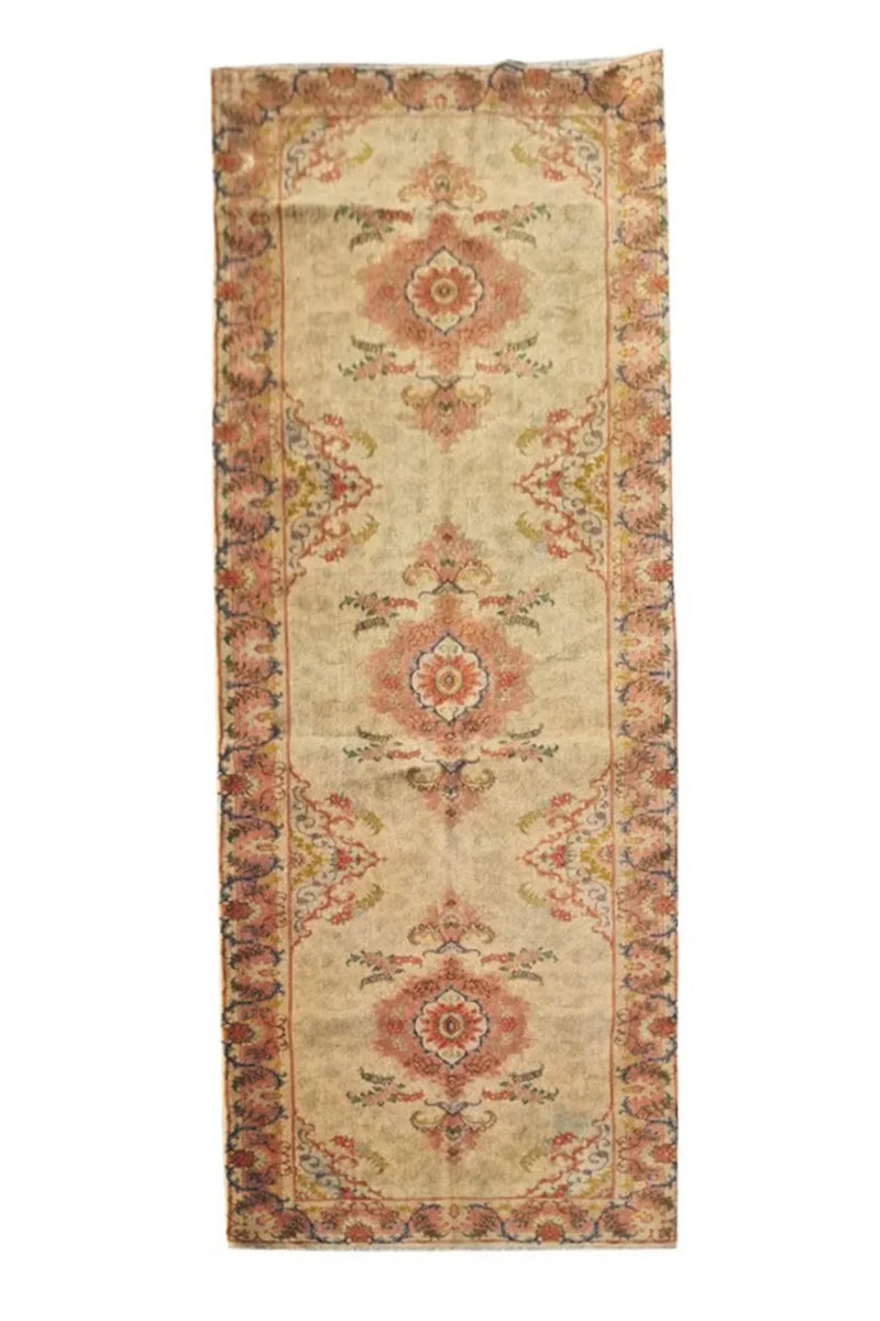 Amazing Hand Knotted Vintage Shahi Tabreez Wool Area Runner Rug 10 x 3 Ft