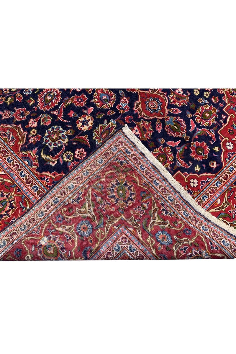 Authentic Hand Knotted Vintage Qashoun Wool Area Rug 11.7 x 8.0 Ft