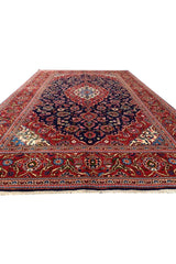 Authentic Hand Knotted Vintage Qashoun Wool Area Rug 11.7 x 8.0 Ft
