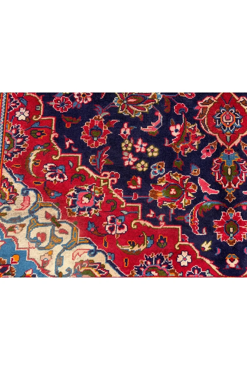 Authentic Hand Knotted Vintage Qashoun Wool Area Rug 11.7 x 8.0 Ft