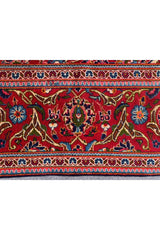 Authentic Hand Knotted Vintage Qashoun Wool Area Rug 11.7 x 8.0 Ft