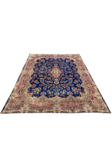 Authentic Hand Knotted Vintage Qirmoun Wool Area Rug 11.3 x 8.8 Ft