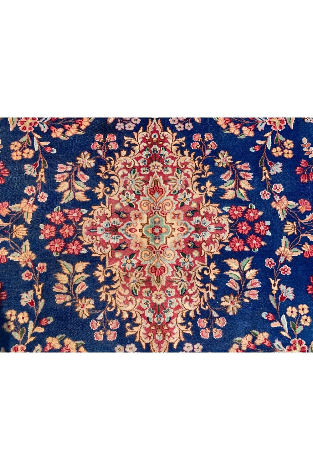 Authentic Hand Knotted Vintage Qirmoun Wool Area Rug 11.3 x 8.8 Ft