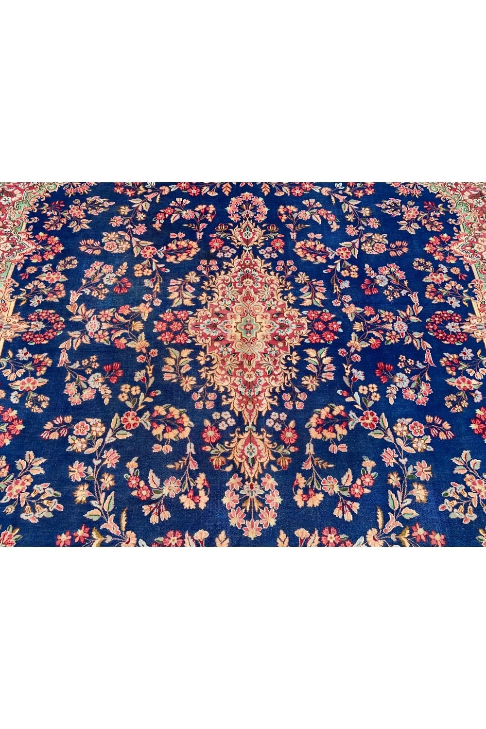 Authentic Hand Knotted Vintage Qirmoun Wool Area Rug 11.3 x 8.8 Ft