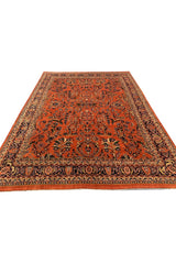 Authentic Hand Knotted Vintage Tabreez Wool Area Rug 12.11 x 9.8 Ft