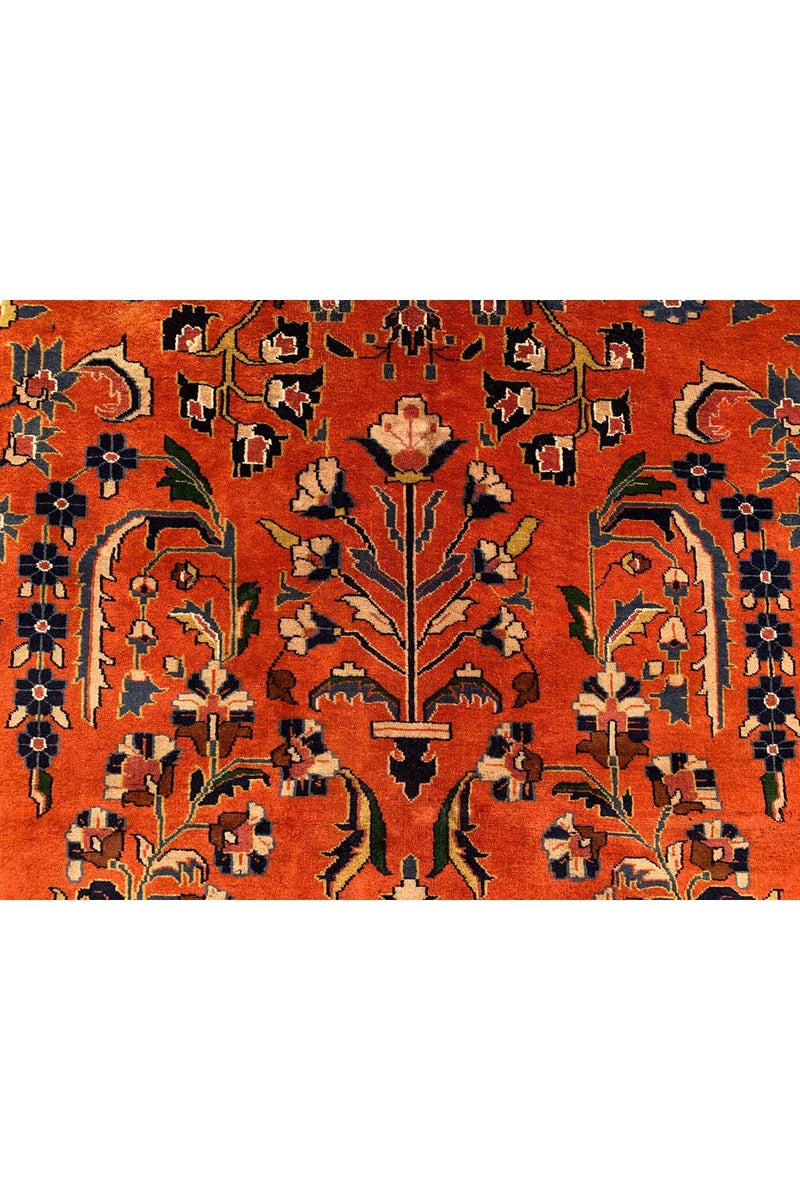 Authentic Hand Knotted Vintage Tabreez Wool Area Rug 12.11 x 9.8 Ft