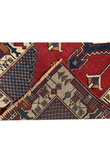 Authentic Hand Knotted Vintage Turkish Wool Area Runner Rug 11.5 x 2.4 Ft